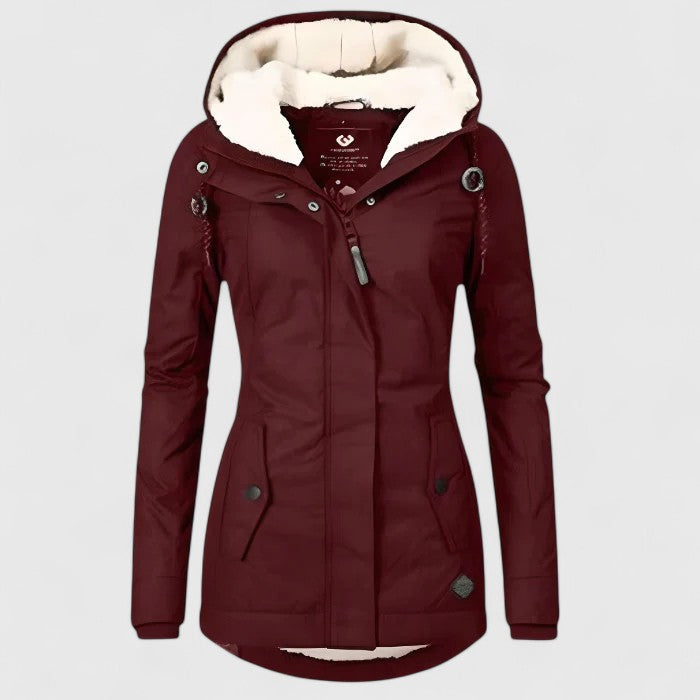 Seravia - Chaqueta de Otoño Impermeable con Capucha