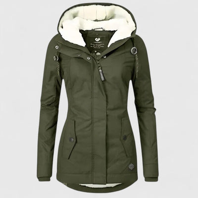Seravia - Chaqueta de Otoño Impermeable con Capucha